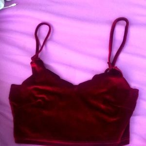 Burgundy crop top
